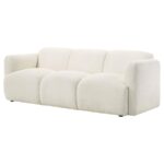 Dorset Fabric Upholstered Round Track Arm Sofa White Luxury Living Room Furniture Mobilia Cleopatra 13 Dorset Fabric Upholstered Round Track Arm Sofa White 13
