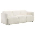 Dorset Fabric Upholstered Round Track Arm Sofa White Luxury Living Room Furniture Mobilia Cleopatra 17 Dorset Fabric Upholstered Round Track Arm Sofa White 17
