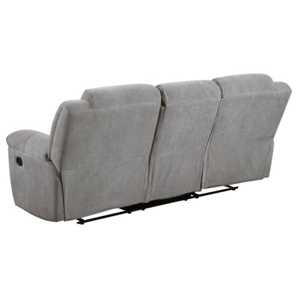 Gilson Chenille Upholstered Reclining Sofa Grey by Coaster Furniture 13