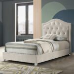 Reggie Beige Fabric Bed By ACME 9