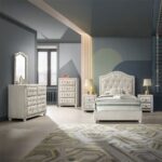 Reggie Mirror in Beige Fabric Finish BD04504 By ACME Luxury Bedroom Dressers & Mirrors Mobilia Cleopatra 14 Reggie Mirror in Beige Fabric Finish BD04504 By ACME 14