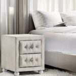 Reggie Nightstand in Beige Fabric Finish BD04503 By ACME 14