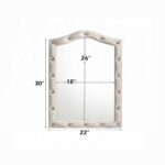 Reggie Mirror in Beige Fabric Finish BD04504 By ACME Luxury Bedroom Dressers & Mirrors Mobilia Cleopatra 12 Reggie Mirror in Beige Fabric Finish BD04504 By ACME 12