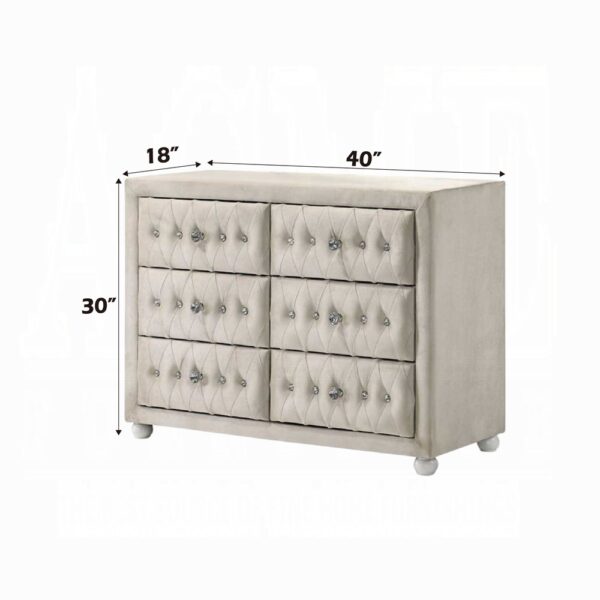 Reggie Dresser in Beige Fabric Finish BD04505 By ACME 8