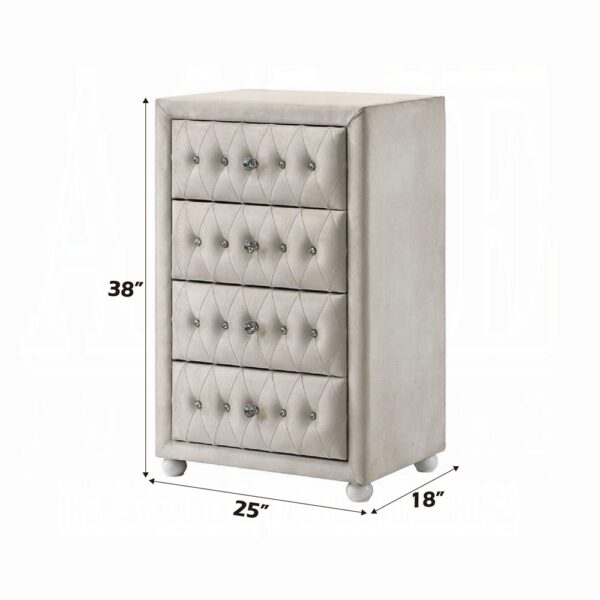 Reggie Chest in Beige Fabric Finish BD04506 By ACME 7