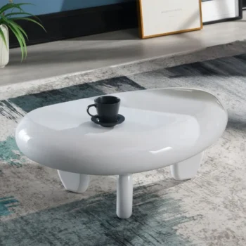 White High Gloss End Table