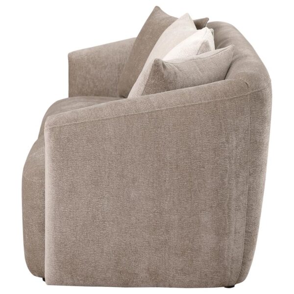 Townsend Chenille Upholstered Rolled Arm Sofa Latte by Coaster Furniture 11