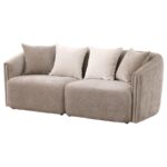Townsend Chenille Upholstered Rolled Arm Sofa Latte by Coaster Furniture 18