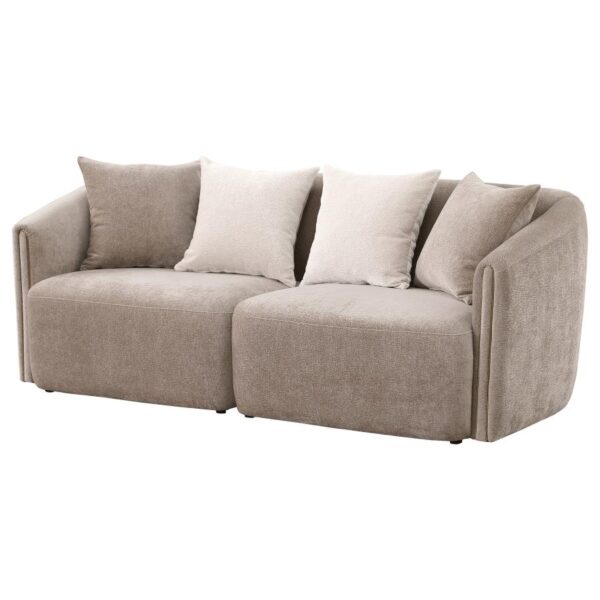 Townsend Chenille Upholstered Rolled Arm Sofa Latte by Coaster Furniture 12