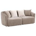 Townsend Chenille Upholstered Rolled Arm Sofa Latte by Coaster Furniture 20