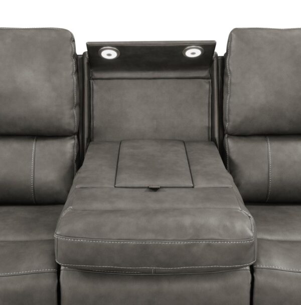 Brickston Triple Power Reclining Sofa Charcoal by Coaster Furniture 14