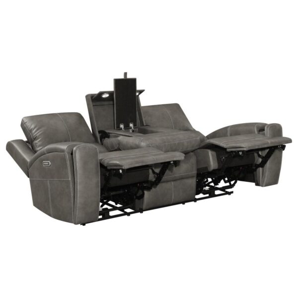 Brickston Triple Power Reclining Sofa Charcoal by Coaster Furniture 17