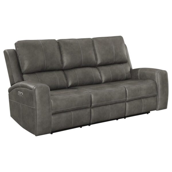 Brickston Triple Power Reclining Sofa Charcoal by Coaster Furniture 11