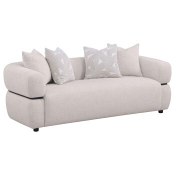 Jeanette Beige Sculptural Sofa by Coaster Furniture