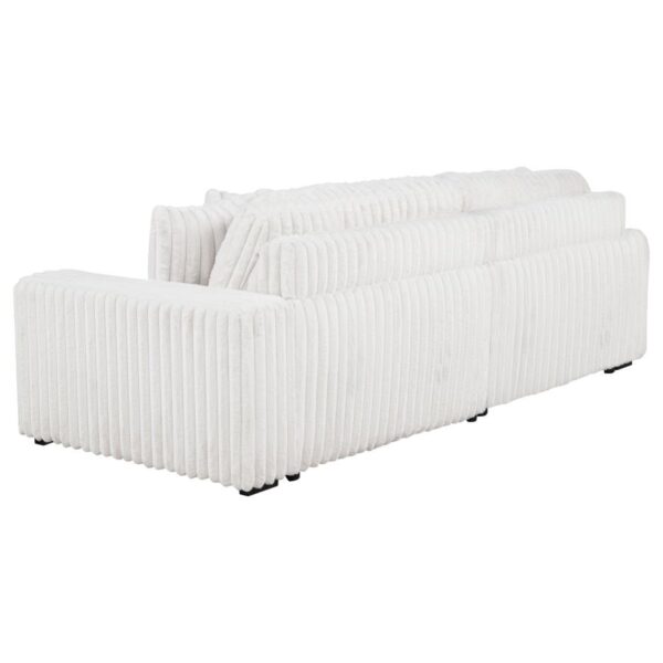 Jacana Corduroy Upholstered Dual Power Chaise Sofa Ivory by Coaster Furniture 10