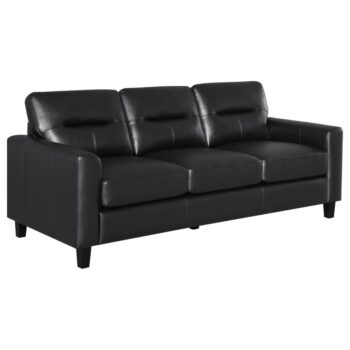 Scotland Black Leatherette Modern Sofa by Coaster Furniture