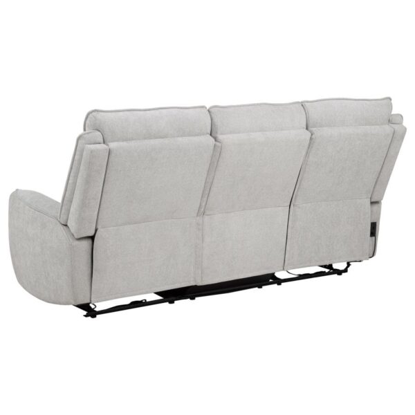 Sylmar Dove Grey Power Reclining Sofa by Coaster Furniture 14