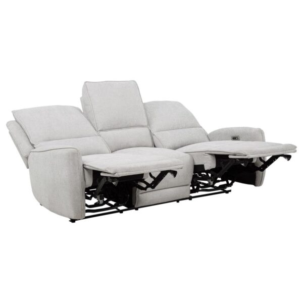 Sylmar Dove Grey Power Reclining Sofa by Coaster Furniture 15