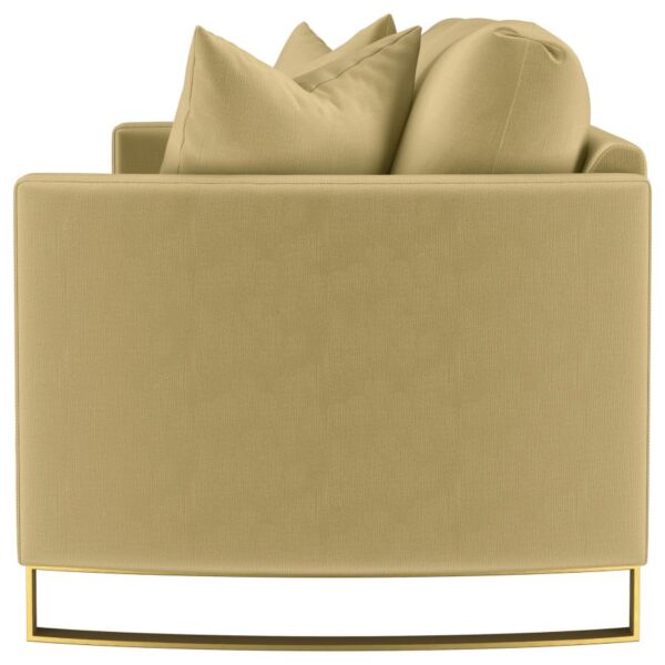 Corliss Camel Velvet Curved Sofa by Coaster Furniture 8