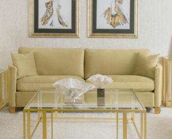 Corliss Camel Velvet Curved Sofa by Coaster Furniture