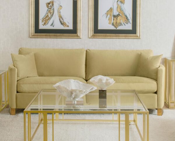 Corliss Camel Velvet Curved Sofa by Coaster Furniture 7