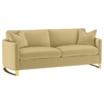 Corliss Camel Velvet Curved Sofa by Coaster Furniture Luxury Living Room Furniture Mobilia Cleopatra 14 Corliss Camel Velvet Curved Sofa by Coaster Furniture 14