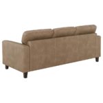 Scotland Faux Leather Upholstered Track Arm Loveseat Brown by Coaster Furniture Luxury Sofas Mobilia Cleopatra 12 Scotland Faux Leather Upholstered Track Arm Loveseat Brown by Coaster Furniture 12