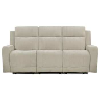 Kennett Chenille Upholstered Power Reclining Sofa Ivory by Coaster Furniture