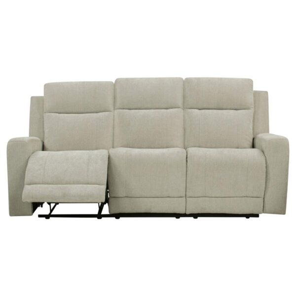 Kennett Chenille Upholstered Power Reclining Sofa Ivory by Coaster Furniture 10