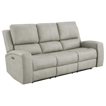 Brickston Triple Power Reclining Sofa Gray by Coaster Furniture