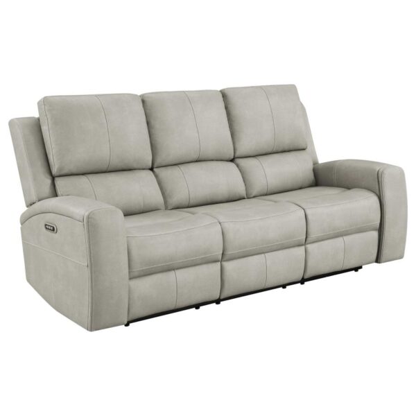 Brickston Triple Power Reclining Sofa Gray by Coaster Furniture 7