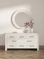Ashlar Round Mirror By Art Furniture Luxury Bedroom Dressers & Mirrors Mobilia Cleopatra 8 Ashlar Round Mirror By Art Furniture 8