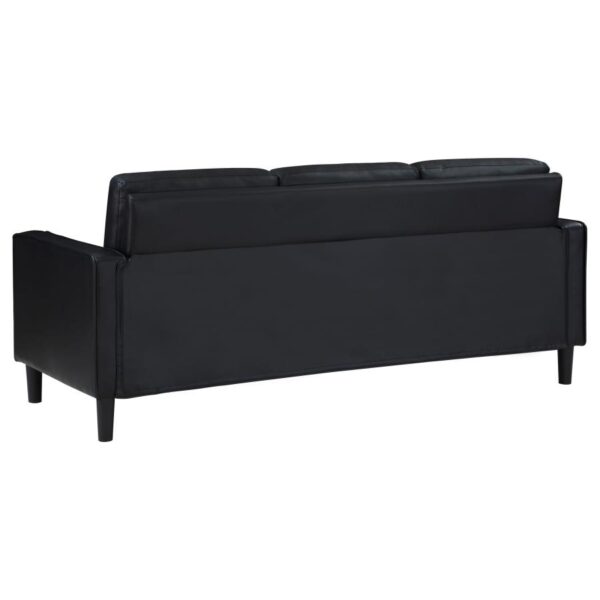 Ruth Upholstered Track Arm Sofa Black by Coaster Furniture 8