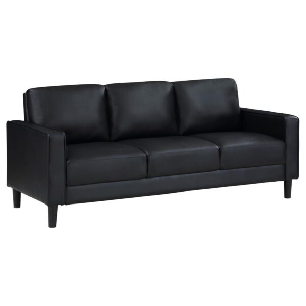 Ruth Upholstered Track Arm Sofa Black by Coaster Furniture 9
