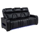 Zuma Faux Leather Dual Power Reclining LED Sofa Black by Coaster Furniture Luxury Living Room Furniture Mobilia Cleopatra 11 Zuma Faux Leather Dual Power Reclining LED Sofa Black by Coaster Furniture 11