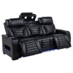 Zuma Faux Leather Dual Power Reclining LED Sofa Black by Coaster Furniture Luxury Living Room Furniture Mobilia Cleopatra 14 Zuma Faux Leather Dual Power Reclining LED Sofa Black by Coaster Furniture 14