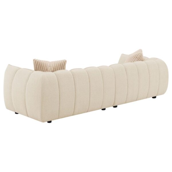 Winchester Boucle Upholstered Extra Long Sofa Sand Pebble by Coaster Furniture 8