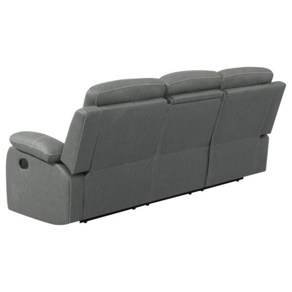 Nova Dark Gray Manual Reclining Sofa by Coaster Furniture 9