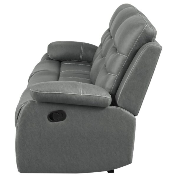 Nova Dark Gray Manual Reclining Sofa by Coaster Furniture 10