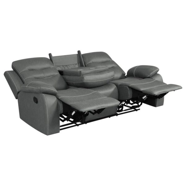 Nova Dark Gray Manual Reclining Sofa by Coaster Furniture 11