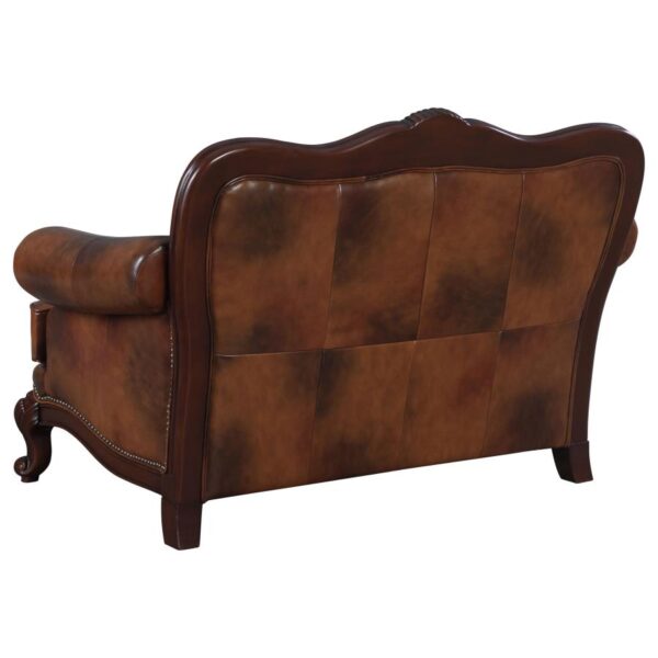 Victoria Tri-Tone Leather Loveseat by Coaster Furniture 7
