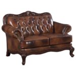 Victoria Tri-Tone Leather Loveseat by Coaster Furniture Luxury Bedroom Furniture Mobilia Cleopatra 11 Victoria Tri-Tone Leather Loveseat by Coaster Furniture 11