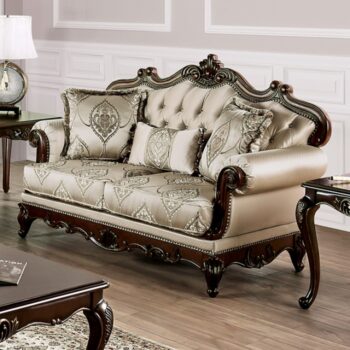 Veracruz Loveseat FM65002BG-LV Elegant Traditional Design by Furniture of America