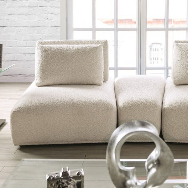 Stavanger Curved 2-Seater with Ottoman FM63001BG-D by Furniture of America 7