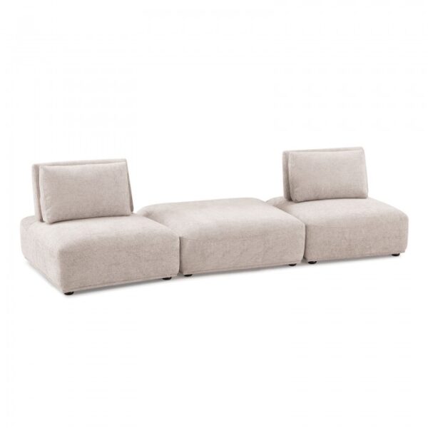 Stavanger 2-Seater with Square Ottoman in Light Brown Boucle FM63001LB-C by Furniture of America 7