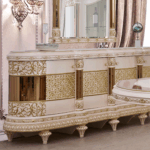 HD-9022 Buffet Cabinet for Dining Room By Homey Design Curio & Buffet Mobilia Cleopatra 7 HD-9022 Buffet Cabinet for Dining Room By Homey Design 7