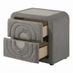 Shelyn Nightstand in Gray Teddy Sherpa BD05653 By ACME - Image 2