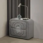 Shelyn Nightstand in Gray Teddy Sherpa BD05653 By ACME