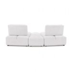 Stavanger Curved 2-Seater with Ottoman in White Boucle FM63001WH-D by Furniture of America 15