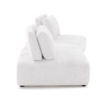 Stavanger Curved 2-Seater with Ottoman in White Boucle FM63001WH-D by Furniture of America 16